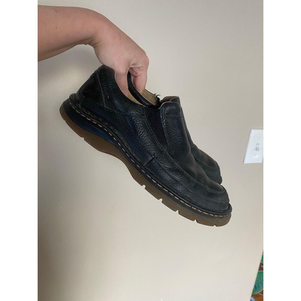 Dr Martens Hickmire Black Leather Slip On Shoes 11198 Mens 9 Womens 10